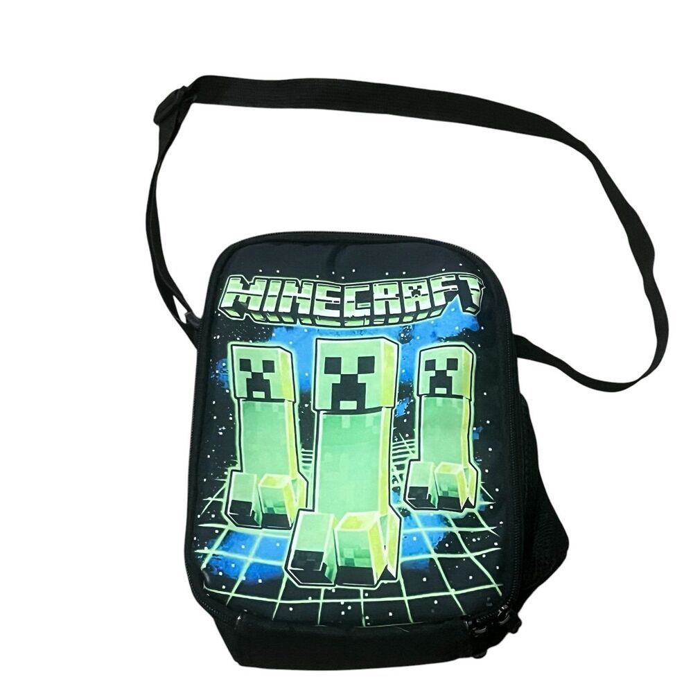 Minecraft Creeper crossbody Lunch bag lunch box
